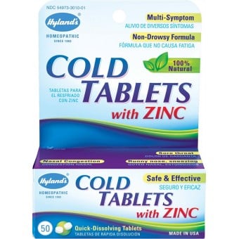 Cold Tablets with Zinc (50 Tablets)
