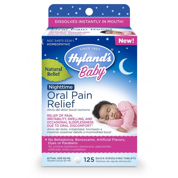 Baby Nighttime Oral Pain Relief Tablets (125 Tablets) - Hyland's - BabyOnline HK