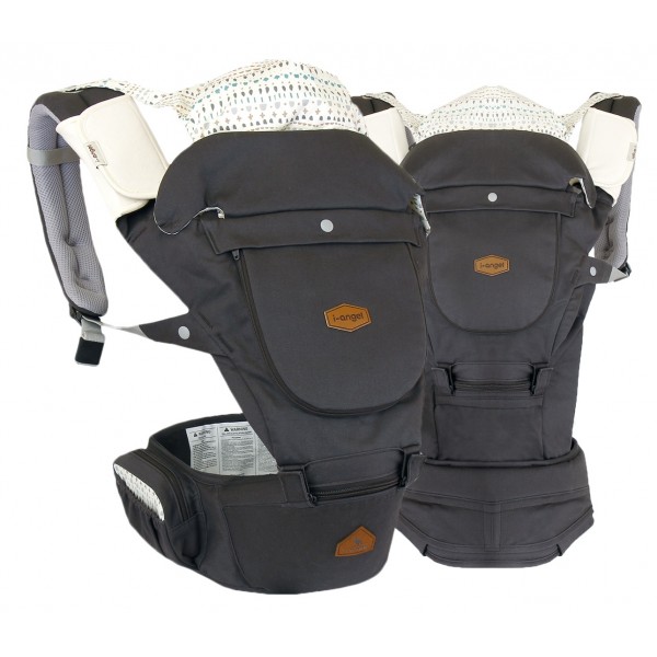 Miracle - HipSeat Baby Carrier - Charcoal Gray - I-Angel - BabyOnline HK