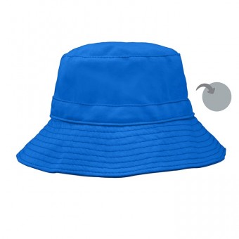 Reversible Organic Cotton Bucket Bucket Sun Protection Hat - Royal Blue (9 - 18 months)