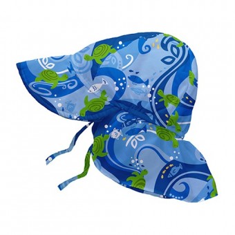 Flap Sun Protection Hat - Blue Turtle