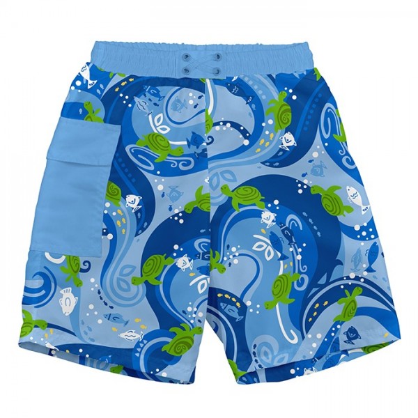 Pocket Trunks with Built-in Reusable Absorbent Swim Diaper - Turtle (18 months) - iPlay - BabyOnline HK