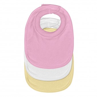 嬰兒口水肩 (3 件) - 粉紅色