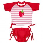 女童游泳衣連泳片 - 紅莓 - XL (24m) - iPlay - BabyOnline HK