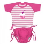 女童游泳衣連泳片 - 小蛋糕 (XL - 24個月) - iPlay - BabyOnline HK