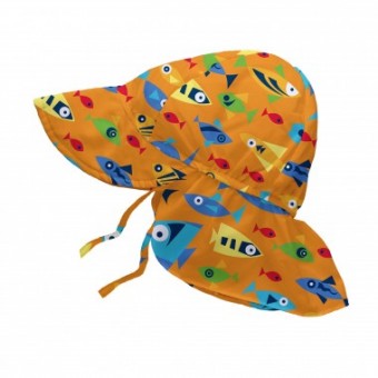 Flap Sun Protection Hat - Orange Fish (6-18m)