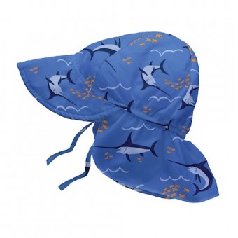 Flap Sun Protection Hat - Periwinkle Swordfish