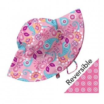 Brim Sun Protection Hat - Pink Paisley