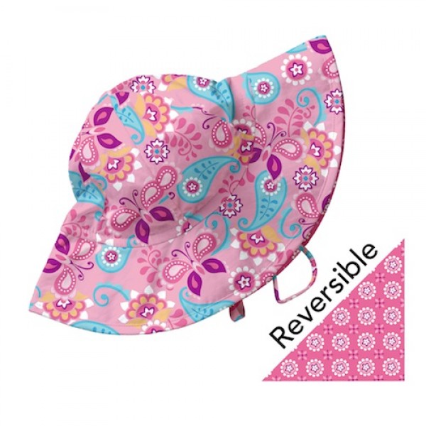 Brim Sun Protection Hat - Pink Paisley - iPlay - BabyOnline HK