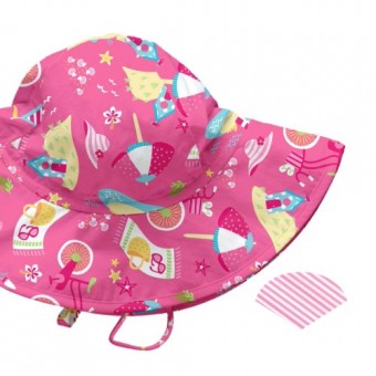 Brim Sun Protection Hat - Hot Pink Cabana