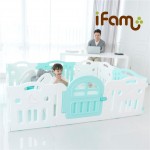 iFam Plus 韓國遊戲圍欄 (綠白搭) - iFam - BabyOnline HK