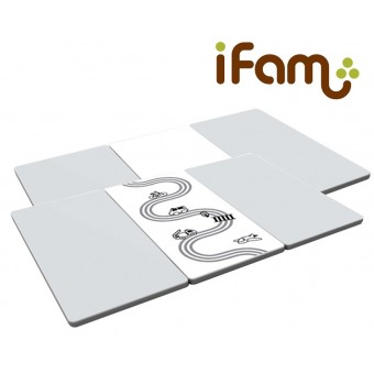 iFam Mono Gray Road 3-Section Folder Mat (S-Track)
