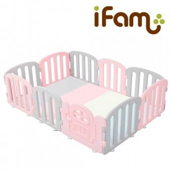 iFam First Baby Room (Grey/Pink) + Playmat 