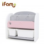 iFam 韓國書架收納組 [白色收納盒x2] (粉紅色) - iFam - BabyOnline HK