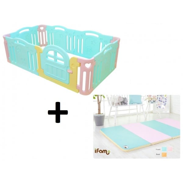 iFam Baby Room (Mint) + Playmat (Mint) - iFam - BabyOnline HK