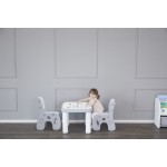 iFam Table & Chair Set (Grey) - iFam - BabyOnline HK
