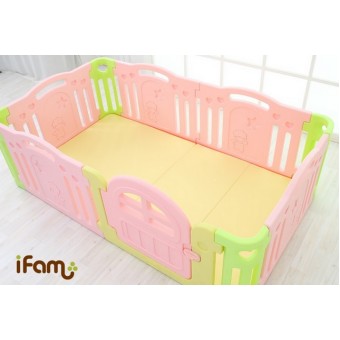 iFam Baby Room (Pink) + Playmat (Mint)