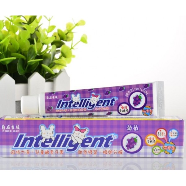 Children Toothpaste with Natural Enzymes - Grape 40g - Intelligent - BabyOnline HK