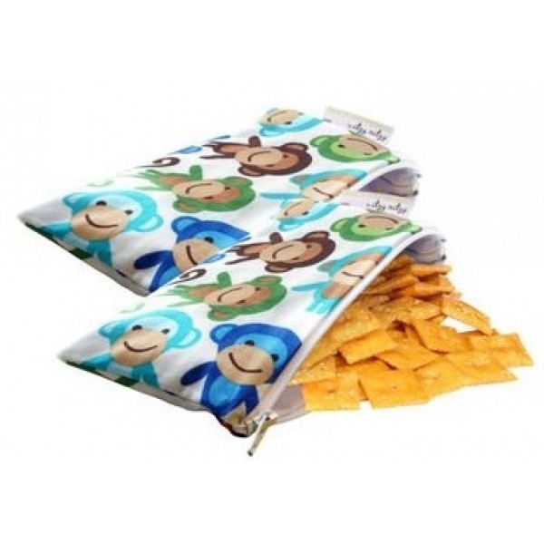 Snack Happens Mini Reusable Snack Bag - Funky Monkey Remix - Itzy Ritzy - BabyOnline HK