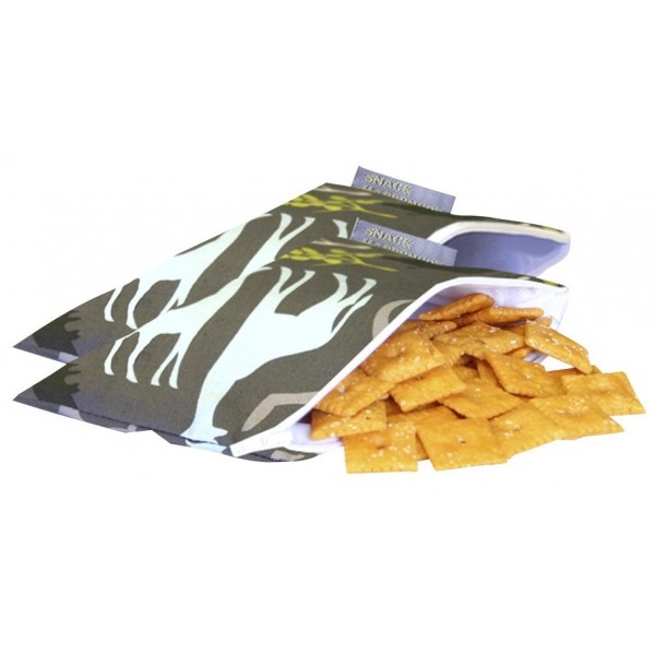 Snack Happens Mini Reusable Snack Bag - Urban Jungle Blue - Itzy Ritzy - BabyOnline HK