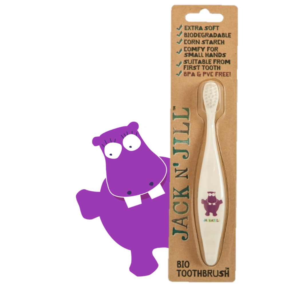 Jack N' Jill Hippo Compostable and Biodegradable Toothbrush 