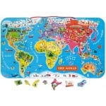 Magnetic World Map Puzzle (English version) - 92 Magnetic Pieces - Janod - BabyOnline HK