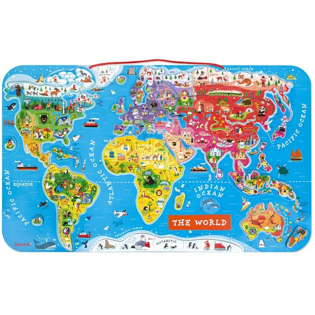 Janod - Giant world map puzzle 300 pieces - My Bulle Toys