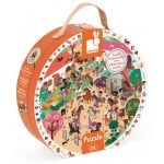 Round Observation Puzzle - Galloping Horses (208 pieces) - Janod - BabyOnline HK