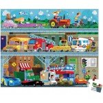 Hat Boxed Puzzle - Vehicles (100 pieces) - Janod - BabyOnline HK