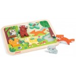 Wooden Chunky Puzzle - Forest - Janod - BabyOnline HK