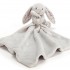 Jellycat - Blossom Silver Bunny Soother 花耳朵賓尼安撫巾 (銀色)