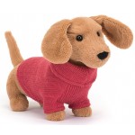 Jellycat - Sweater Sausage Dog Pink - Jellycat - BabyOnline HK