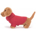 Jellycat - Sweater Sausage Dog Pink - Jellycat
