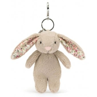 Jellycat - Blossom Beige Bunny Bag Charm 花耳朵兔仔袋子扣 (貝米色)