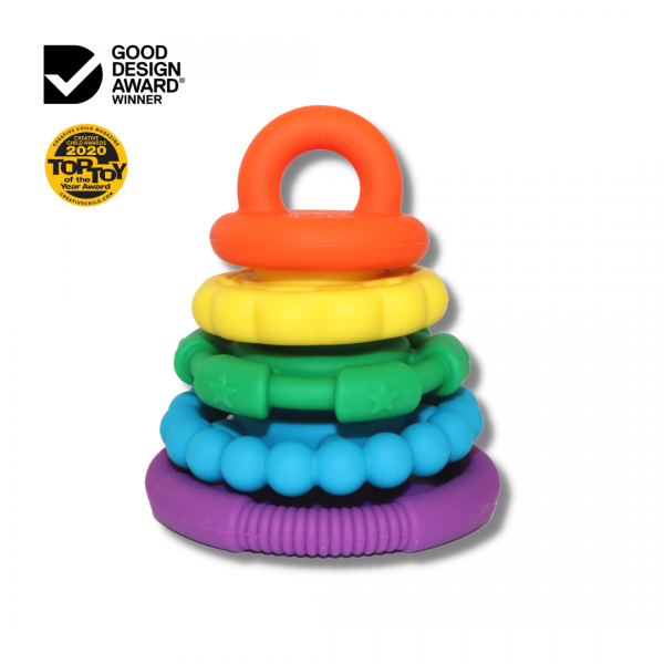 Jellystone - Rainbow Stacker & Teether Toy (Rainbow Bright) - Jellystone - BabyOnline HK
