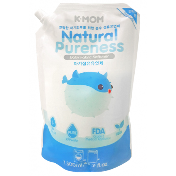 K-Mom 有機嬰兒衣物柔順劑 (Fresh Air) - 補充裝 1300ml - Mother-K - BabyOnline HK