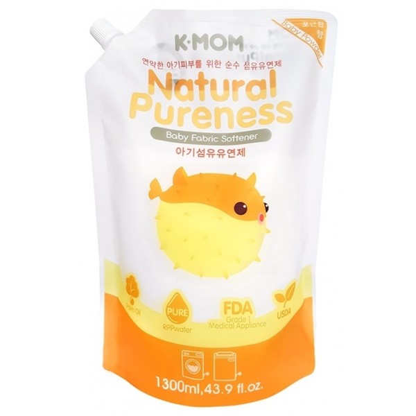 K-Mom 有機嬰兒衣物柔順劑-補充裝 1300ml - Mother-K - BabyOnline HK