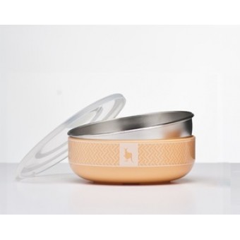 Snack Bowl with Lid 10oz - Peaches and Cream