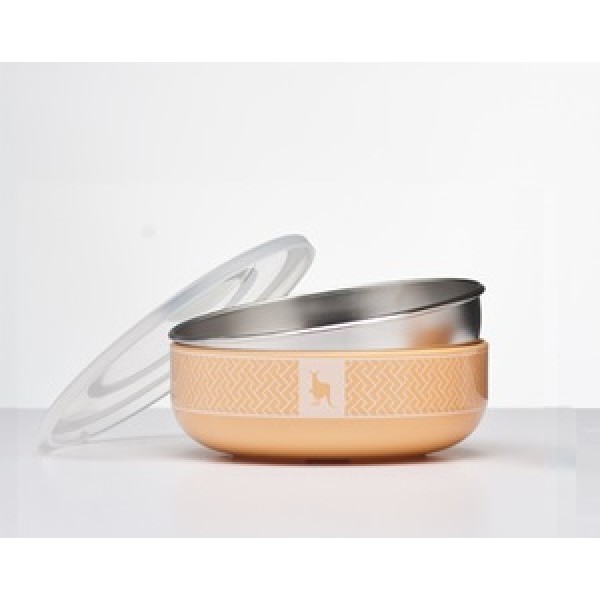 Snack Bowl with Lid 10oz - Peaches and Cream - Kangovou - BabyOnline HK
