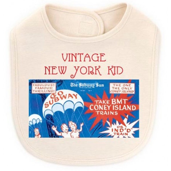 有機棉口水肩 - Vintage New York Kid - Kee-Ka - BabyOnline HK