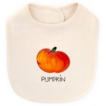 Organic Cotton Bib - Pumpkin