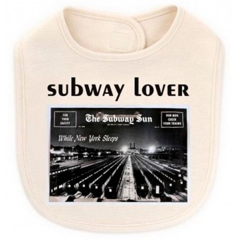 Organic Cotton Bib - Subway Lover