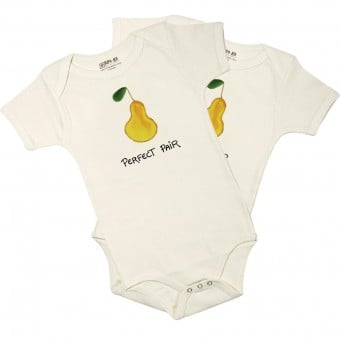 Organic Cotton S/S Bodysuit with Gift Box - Perfect Pair (3-6M)