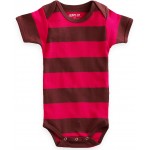 有機棉短袖連身衫仔 - Pink/Chocolate (12-18個月) - Kee-Ka - BabyOnline HK