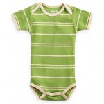 有機棉短袖連身衫仔 - Green/Vanilla (3-6個月) - Kee-Ka - BabyOnline HK