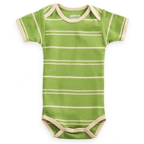 有機棉短袖連身衫仔 - Green/Vanilla (0-3個月) - Kee-Ka - BabyOnline HK