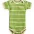 有機棉短袖連身衫仔 - Green/Vanilla (3-6個月)