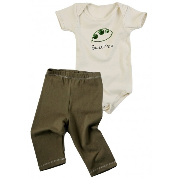 Organic Cotton S/S Bodysuit + Legging Gift Set - SweetPea (3-6M) - Kee-Ka - BabyOnline HK