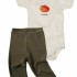 Organic Cotton S/S Bodysuit + Legging Gift Set - Pumpkin (6-12M)