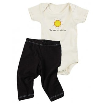 Organic Cotton S/S Bodysuit + Legging Gift Set - You are My Sunshine (6-12M)